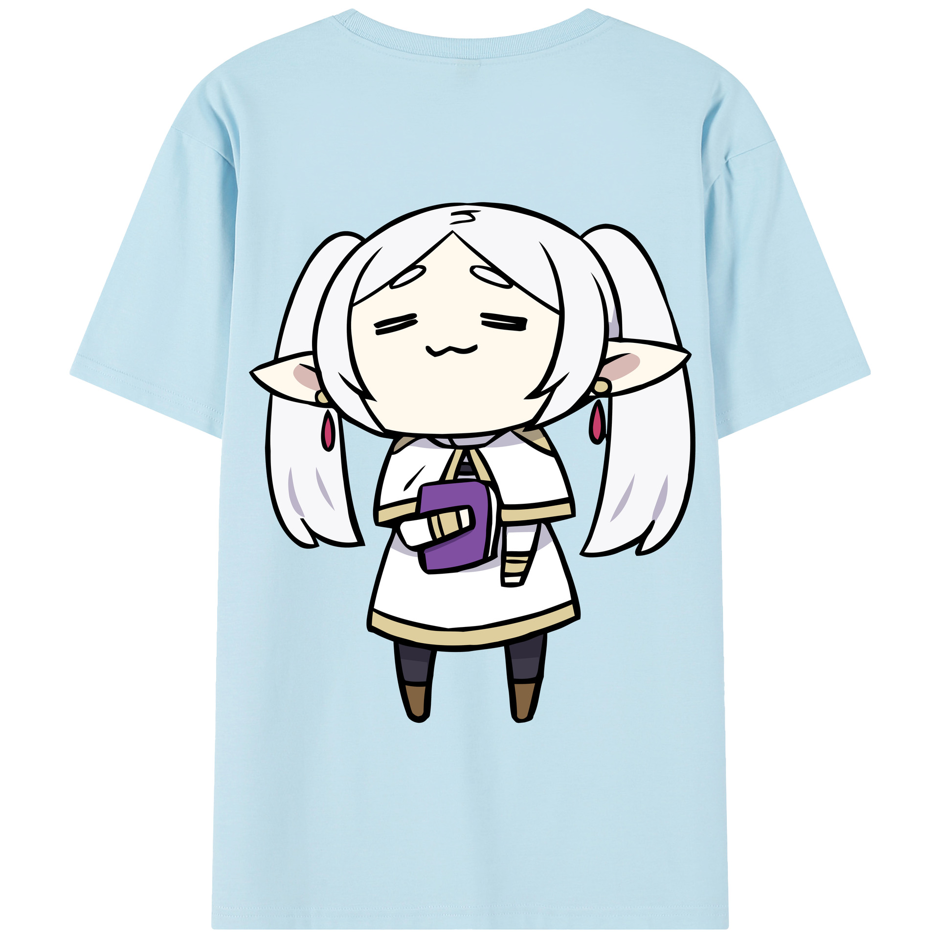 （画像用） 葬送のフリーレン Frieren 綿100％半袖Tシャツ（背面プリント）